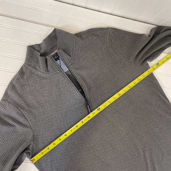 NWT Ben Sherman Mens Charcoal Heather Quarter Zip Mock Neck Sweatshirt Size L - Picture 5 of 8